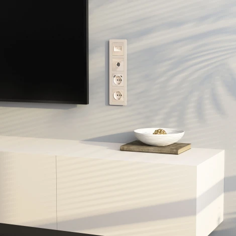 ТВ-розетка оконечная (айвори акрил) Werkel W1183043 (a064065)