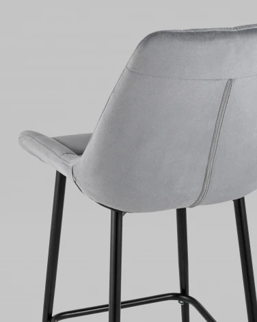Стул полубарный Флекс велюр велютто серый 2 шт. Stool Group арт.УТ000038572