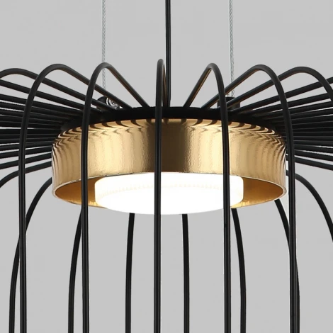 Подвесной светильник Imex MD.23105-1-P-BK+BR (220V, на тросе, круглые)