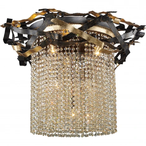 Потолочная люстра N-Light 555 555-06-03 gold + black shampagne crystal