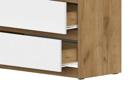Шкаф Арника для одежды и белья Денвер, Дуб золотой, Белый