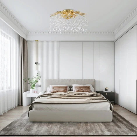 Потолочная люстра хрустальная Arte Milano Milano-3 23312.700.6.G9.B GD (220V)