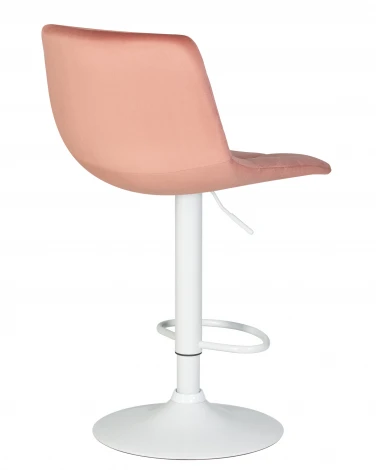 Стул барный TAILOR WHITE (пудрово-розовый велюр (MJ9-32))