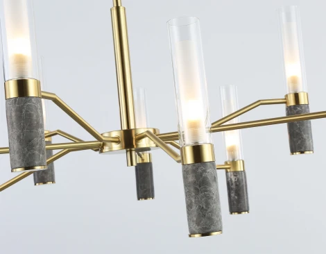 Потолочная люстра на штанге с мрамором Ambrella Ceramo Modern LH53355