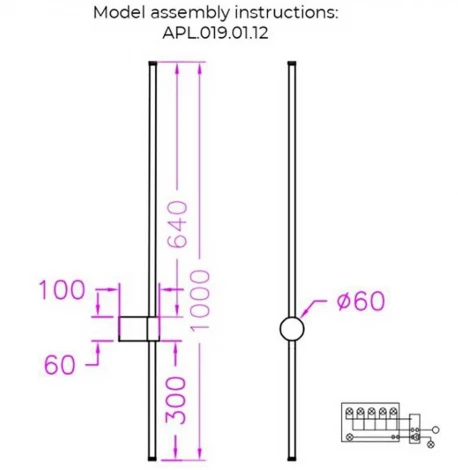 Бра линейное светодиодное Aployt Merian APL.019.01.12 (220V)