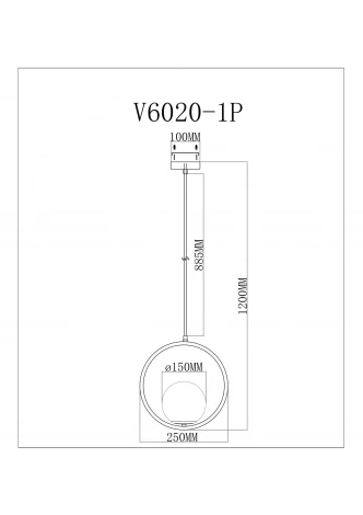Подвесной светильник в форме шара Moderli Barocco V11577-1P (220V, на проводе, шар)