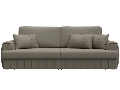 Диван прямой Лига-057 НПБ (ЛДСП,Брус,Фанера/Пластик/Экокожа/Бежевый) Лига Диванов 130024