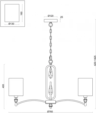 Подвесная люстра Freya Riverside FR1007PL-07N (220V, на цепи)