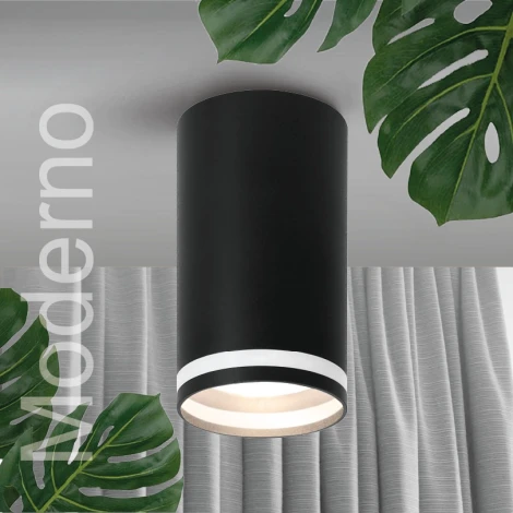 Точечный светильник накладной Wolta WSL-GU10/02BL под лампу GU10 Черный MODERNO