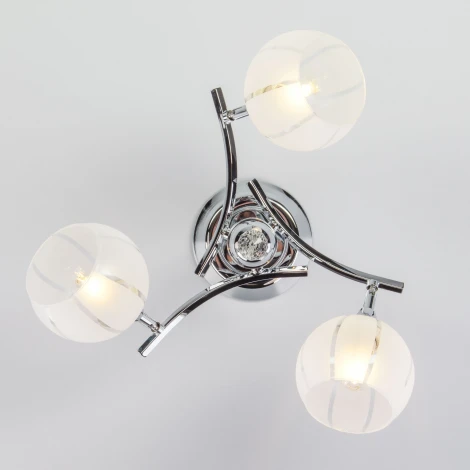 Потолочная люстра Eurosvet 3353 3353/3 хром/белый