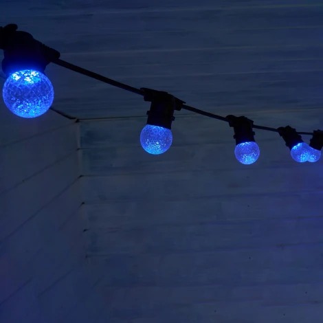 Лампа декоративная светодиодная, форма "Ананас", прозрачная, цвет синий Volpe Bicolor LED-D45-1W/BLUE/E27/CL/С PINEAPPLE