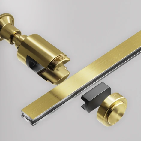 Крепление настенное Wall одинарное Flarity латунь Maytoni Accessories for tracks Flarity TRA155CW-S1-BS (24V)