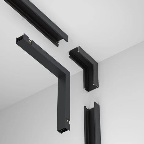 Коннектор угловой внутренний, накладной, черный Maytoni Accessories for tracks Basity TRA172ICL-11B