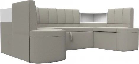 Диван кухонный П-образный Тефида Лига Диванов (Рогожка) арт.125850