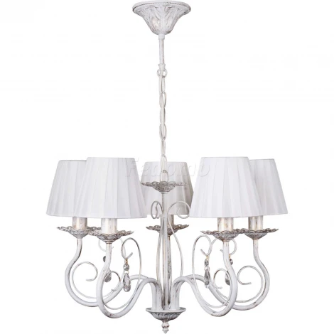 Люстра подвесная Day&Night, 5 плафонов, белый с золотом и прозрачным