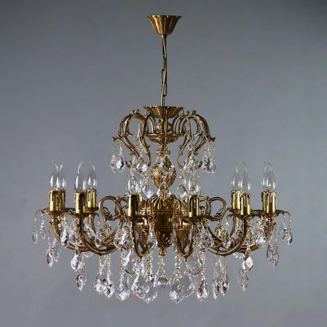 Подвесная люстра Ambiente by Brizzi Alicante 8888/12 AB New Leaf (220V, на цепи, подсвечник, свеча)