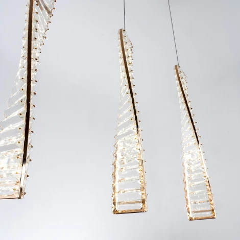 Подвесной светильник светодиодный хрустальный Modelux MODESTYLE MS.88910.3 GD