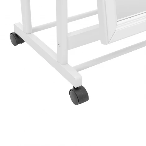 Вешалка с зеркалом Leset Сиэтл (Массив бука,Металл,Пластик/Белый) арт.2000000092348