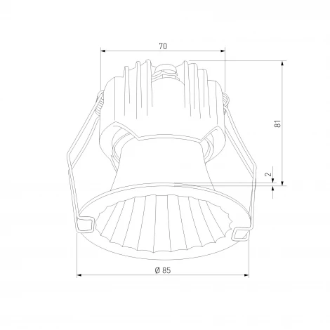 Светильник встраиваемый светодиодный IP44 Elektrostandard Arco 15274/LED 12W 4000K белый IP44