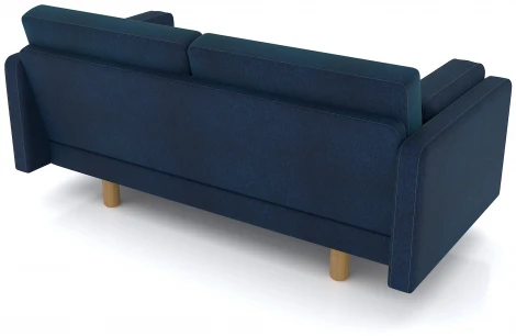 Диван Arsko Ингвар М синий велюр