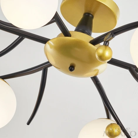 Потолочная люстра на штанге Arte Milano 273408/6 BK/GD (220V, шарики)
