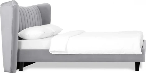 Кровать Queen II Agata L ОГОГО (арт.574735), (Ткань/Серый)