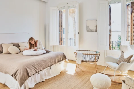 Кресло-качалка La Forma (ex Julia Grup) Vania (Белый/ Металл,Пена,Фанера,Дерево,Сталь,Ясень)