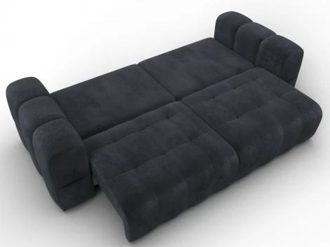 Диван прямой Лига-110 НПБ (ДВП,ДСП,ЛДСП,Брус,Фанера,Велюр/Темно-серый) Лига Диванов 136513