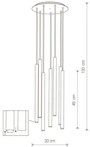Подвесная люстра Nowodvorski Laser 8921 (220V)