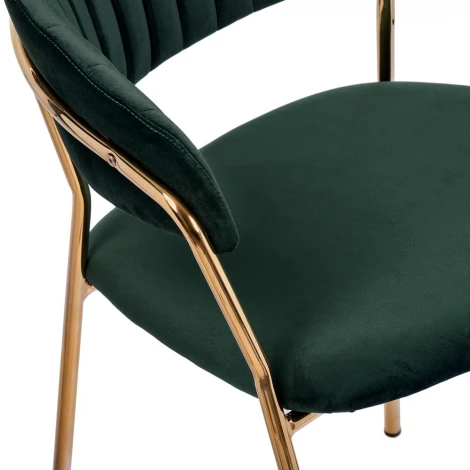 Стул Turin бирюзовый с золотыми ножками