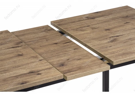 Стол Woodville Макта 140 дуб велингтон / черный матовый 453135