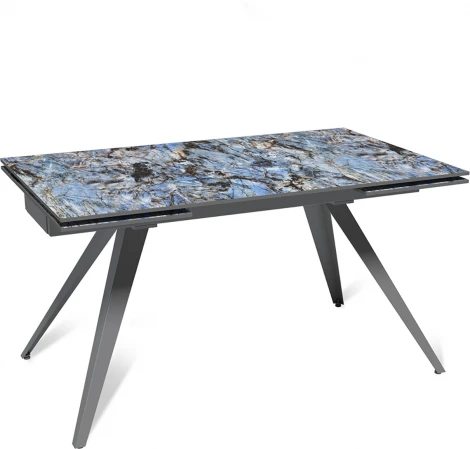 Стол раскладной Asti (140+40+40), керамика глянцевая Lemurian Blue Top Concept (21347)