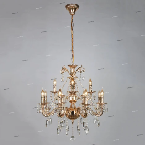 Подвесная люстра Omnilux Aosta OML-78903-12 (220V, на цепи, подсвечник, свеча)