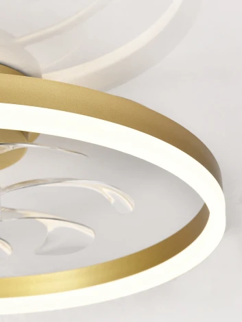 Потолочная люстра светодиодная с вентилятором Natali Kovaltseva Ledfan LED LAMPS 81491 (регулировка яркости, 220V, пульт управления, управление смартфоном)