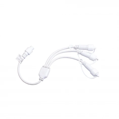 Провод-разветвитель для гирлянд серии F90PRO 0,4м. 3 выхода статика/мерцание IP67 белый Uniel UCX-F90 S3/0.4M/WH