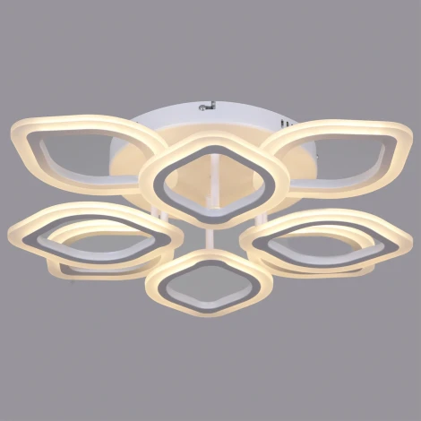 Потолочная люстра светодиодная на штанге с пультом Reluce 10320-0.3-4+4S WH