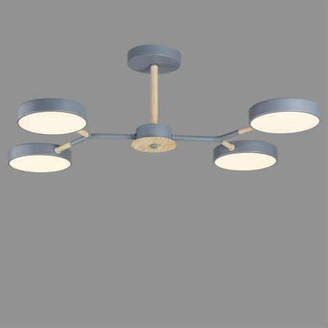 Потолочная люстра на штанге Lumion 5651/72CL серый, дерево Brad LED 72W 3000-6000K 3253Лм 220V