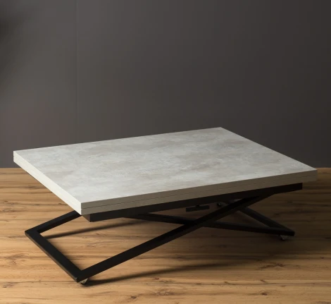 Стол трансформер Левмар Compact D51/S53 (бетон/черные опоры) от фабрики Levmar