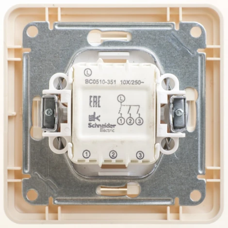 Выключатель встраиваемый трехклавишный (слоновая кость) Systeme Electric W59 VS0510-351-28