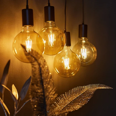 Лампочка светодиодная шар желтая E27 8W Uniel LED-G125-8W/GOLDEN/E27 GLV21GO