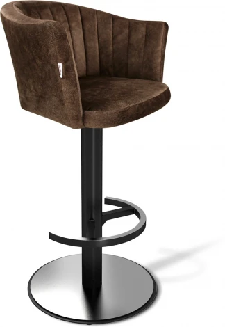 Стул барный Sheffilton SHT-ST42-1/S137 кофейный трюфель/черный муар от фабрики Sheffilton