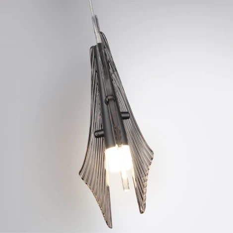 Подвесной светильник Odeon Light Afalina 5442/6L черный/дымчатый/металл/стекло/акрил LED 6W 3000K (220V, на проводе)