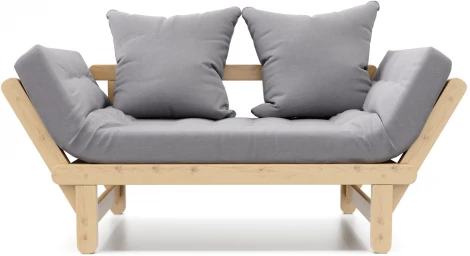 Кушетка Arsko Сламбер сосна серый велюр