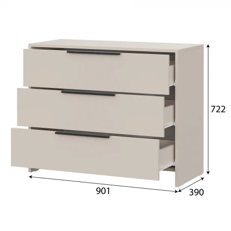 Комод Арника 3 ящика Камелия 1, Меланж