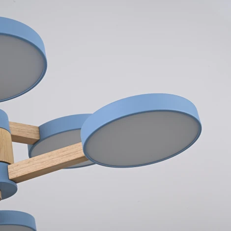 Потолочная люстра Wi-Fi на штанге Turna Dbl L6 Blue By ImperiumLoft Turna-Dbl01 (LED, 220V, голосовое управление, умный дом - Алиса)