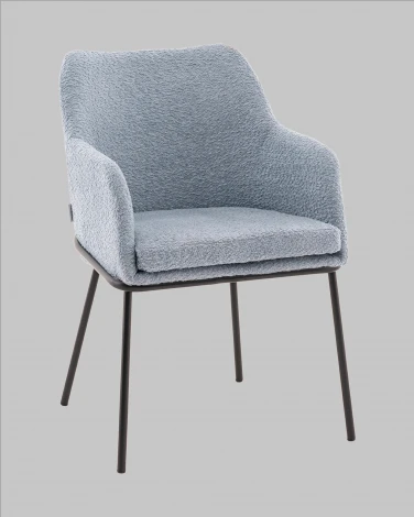 Стул с подлокотниками Кози new ткань букле синий Stool Group арт.УТ000040877