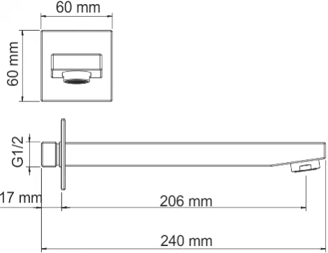 Излив Wasserkraft Sauer A187 для ванны