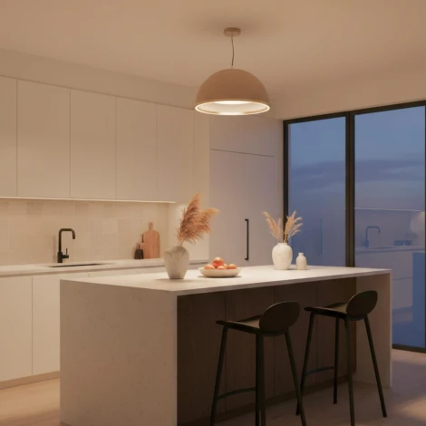 Подвесной светильник светодиодный Citilux Floom CL736252 Бежевый+Золото