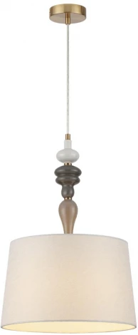 Подвесной светильник Odeon Light Homi 5040/1 античн.бронза/беж.абажур/металл/керамика E27 1*60W (220V, на проводе)