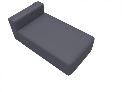 Модуль канапе Лига-060 НПБ (ЛДСП,Брус,Фанера/Пластик/Экокожа/Серый) Лига Диванов 130079